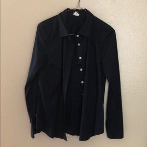 Navy blue button down